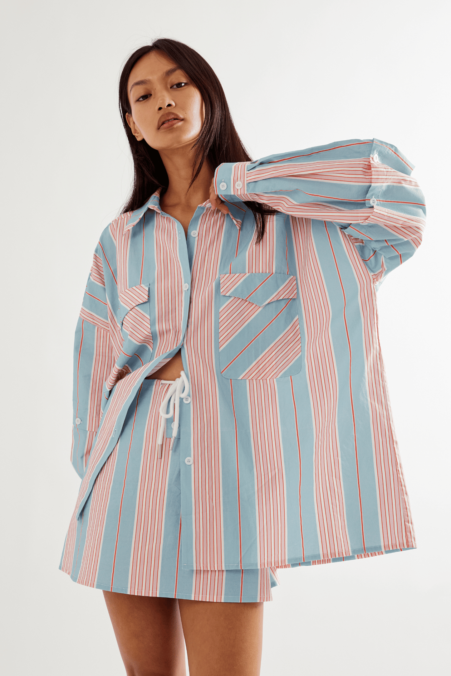 COMMONPLACE // Eastern Shirt BABY BLUE PINK