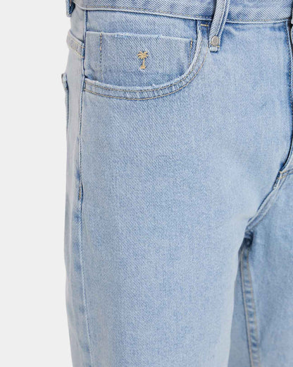 THRILLS // Bones Raw Denim Short SERENITY BLUE