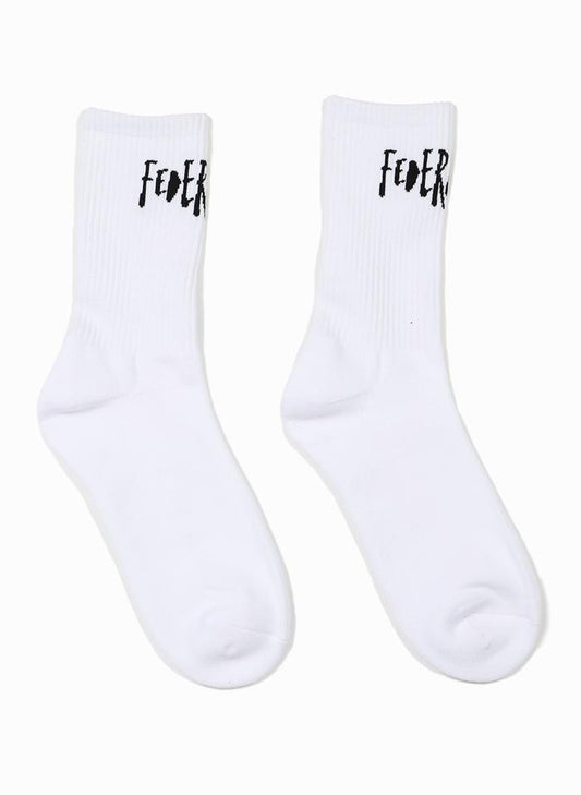 FEDERATION // Inked Socks WHITE/BLACK