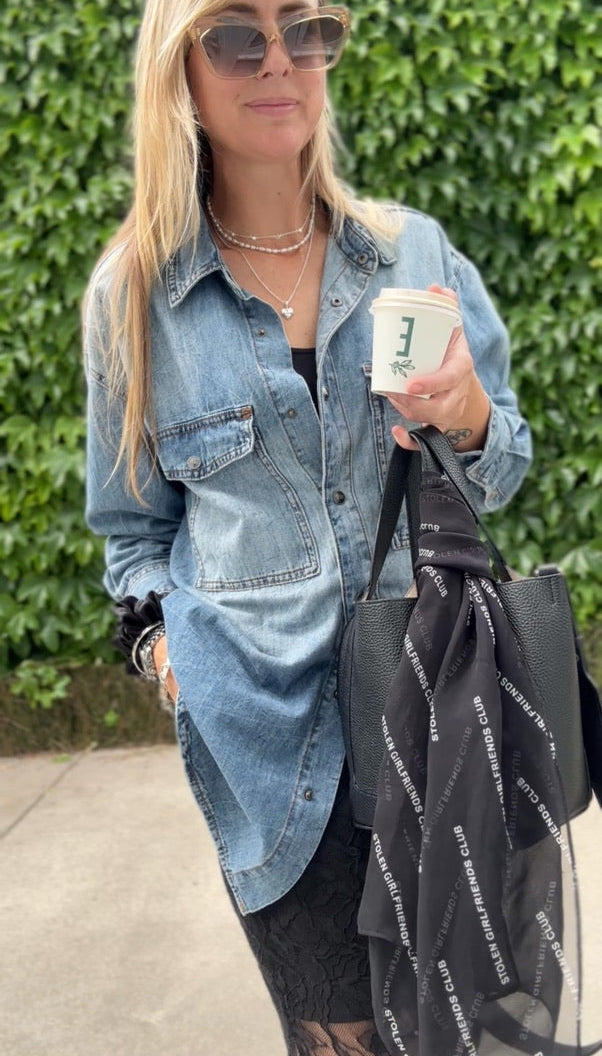 ONE TEASPOON // Essential Denim Shirt BLUE CRUSH