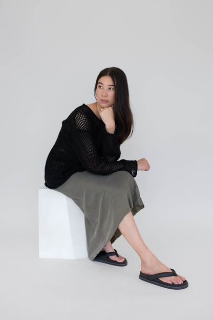 BEIGED // The Net Jumper BLACK