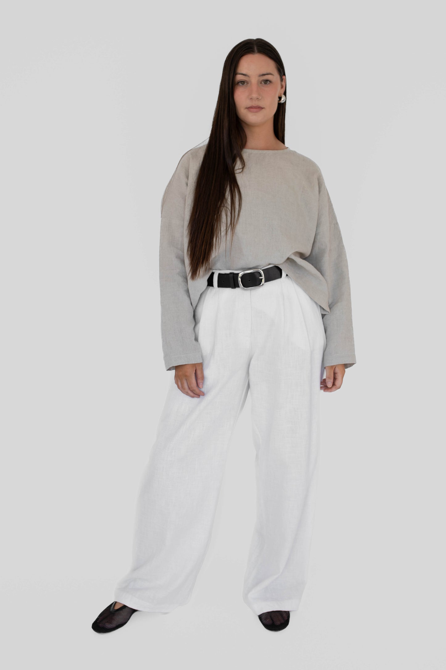 BEIGED // Lu Top NATURAL LINEN