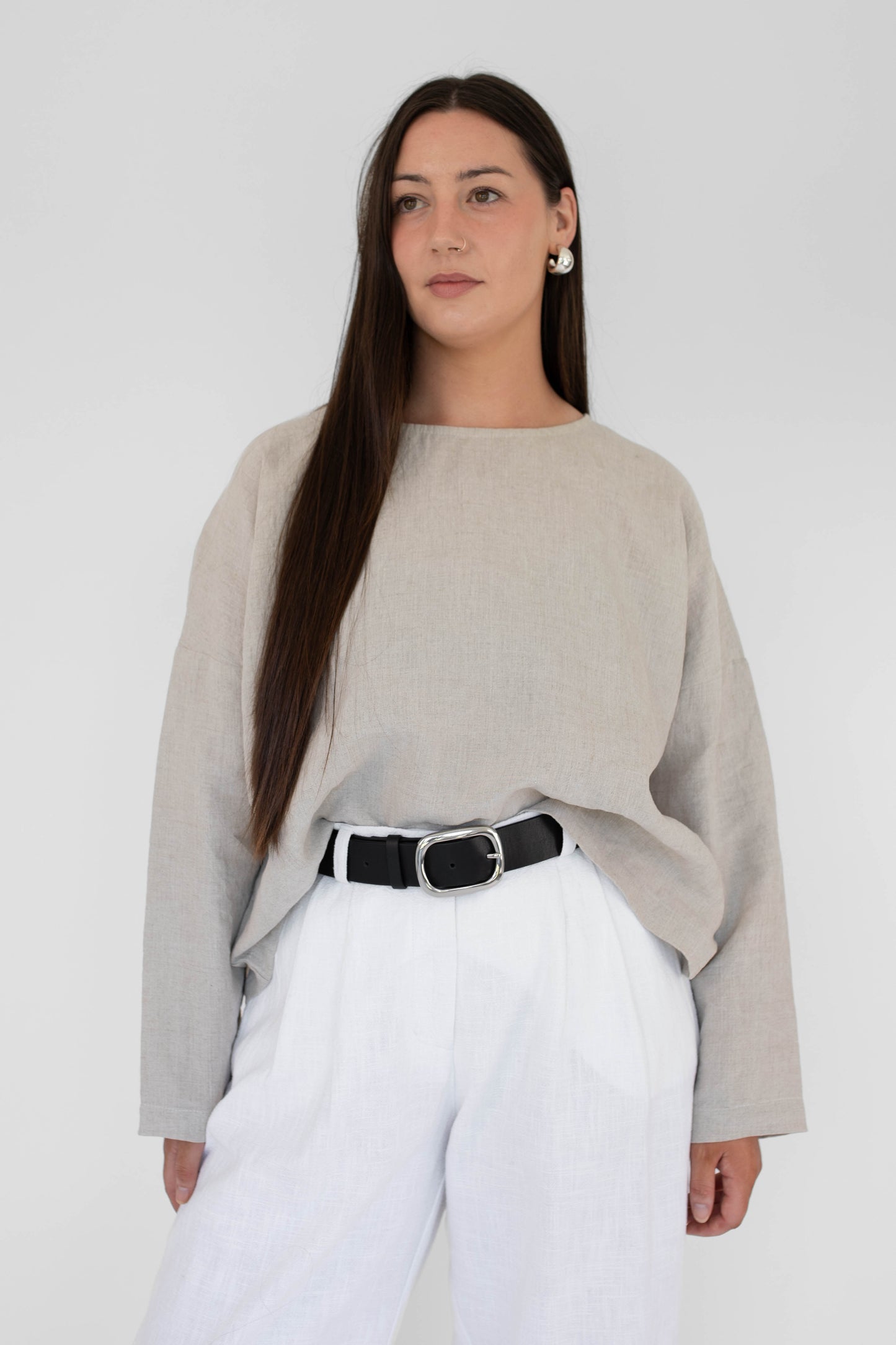 BEIGED // Lu Top NATURAL LINEN