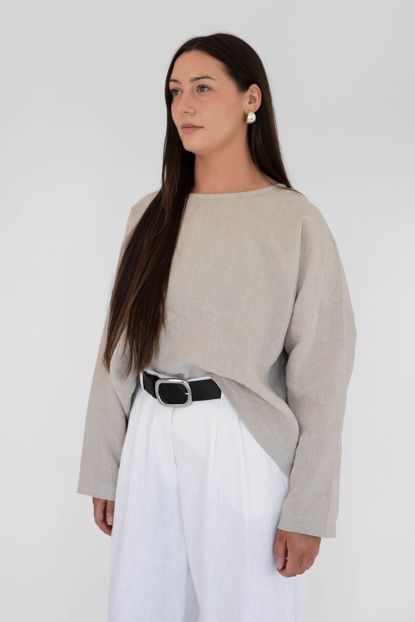 BEIGED // Lu Top NATURAL LINEN