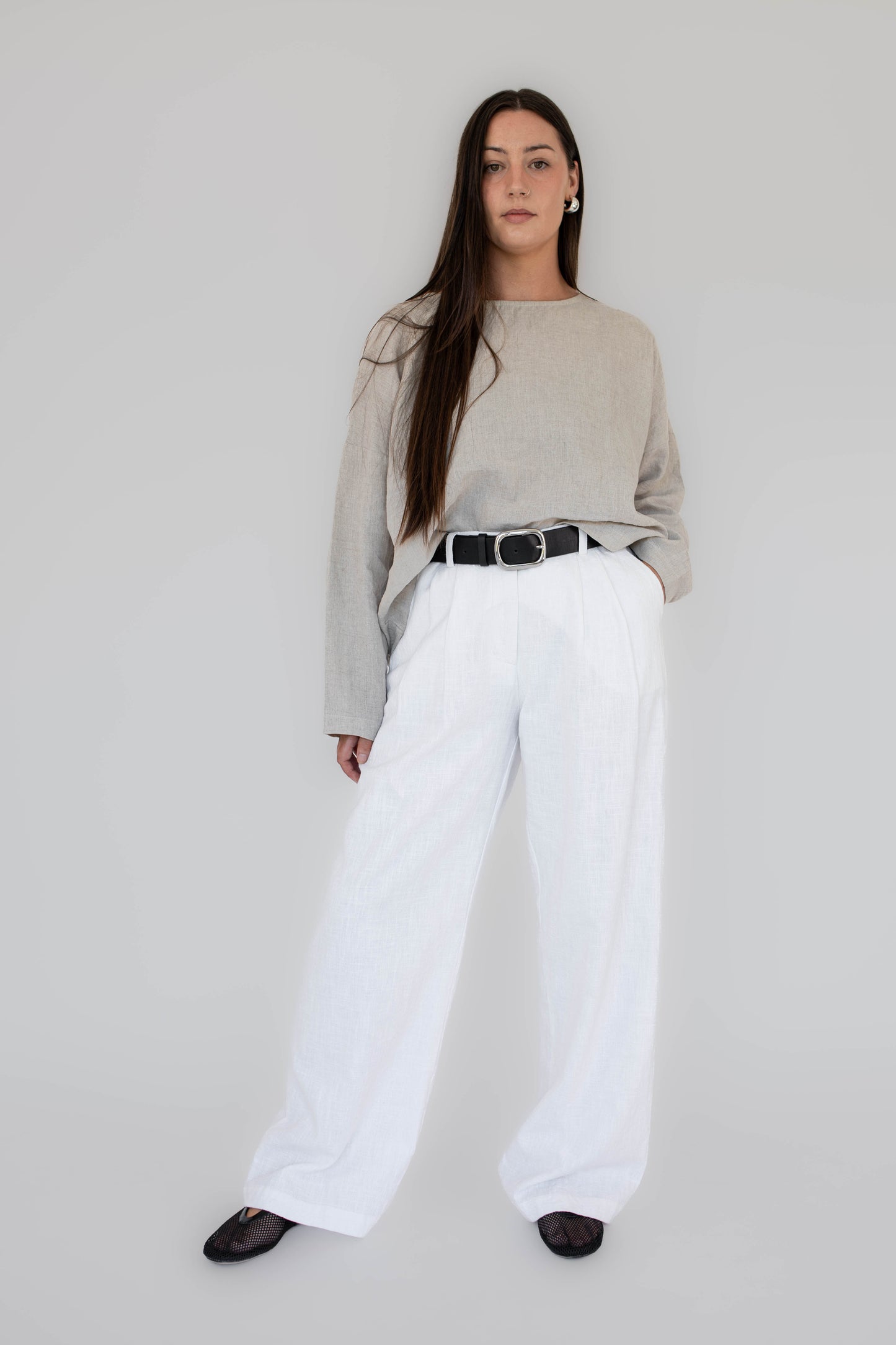 BEIGED // Lu Top NATURAL LINEN