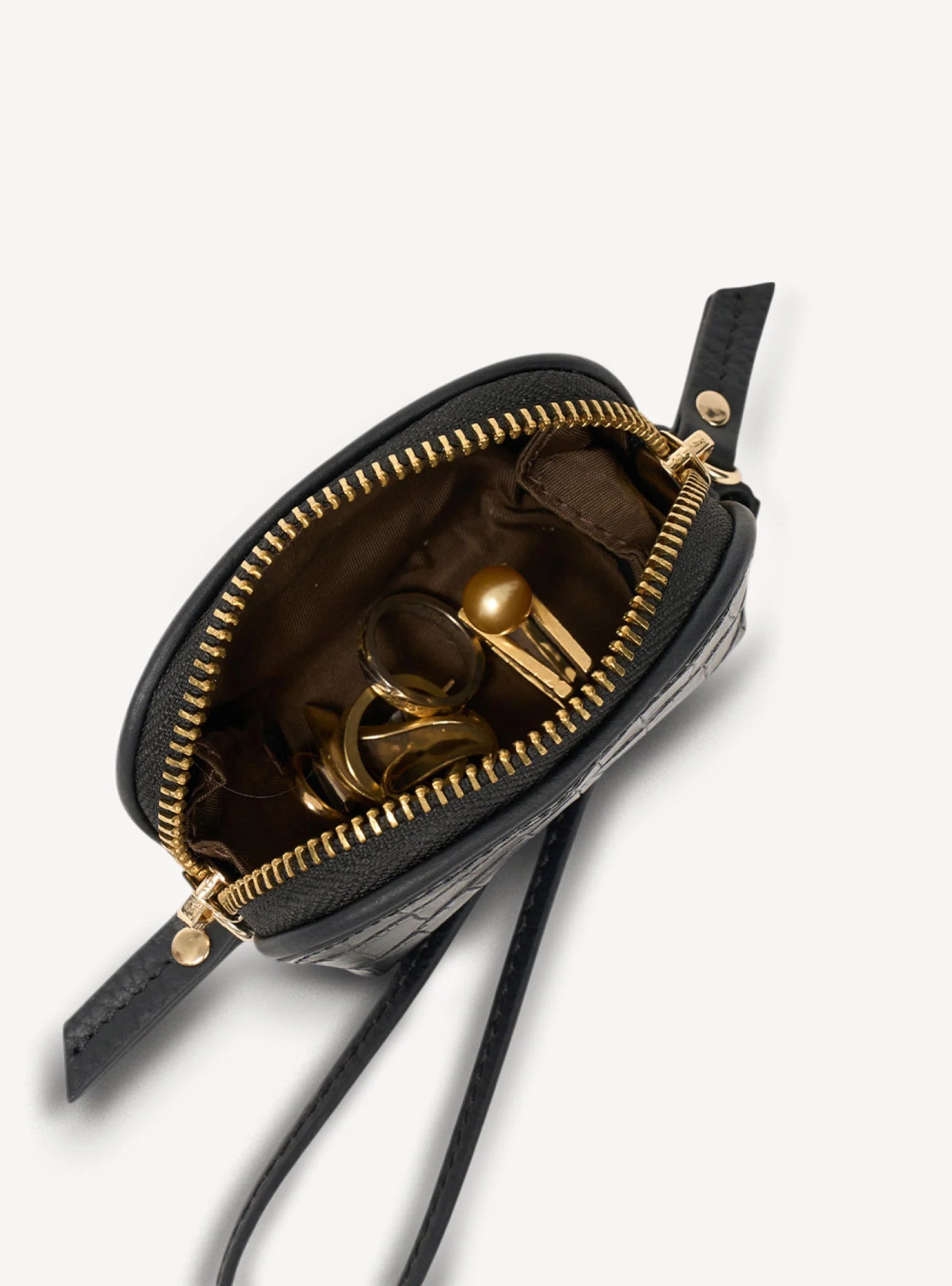 Tarin Pouch BLACK CROC