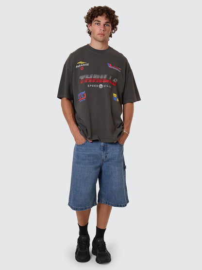 THRILLS // Anarchy In Paradise Box Fit OS Tee BLACK