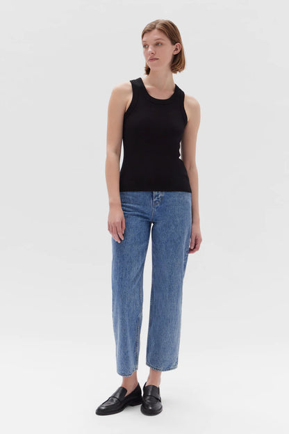 ASSEMBLY LABEL // Miana Organic Rib Tank BLACK