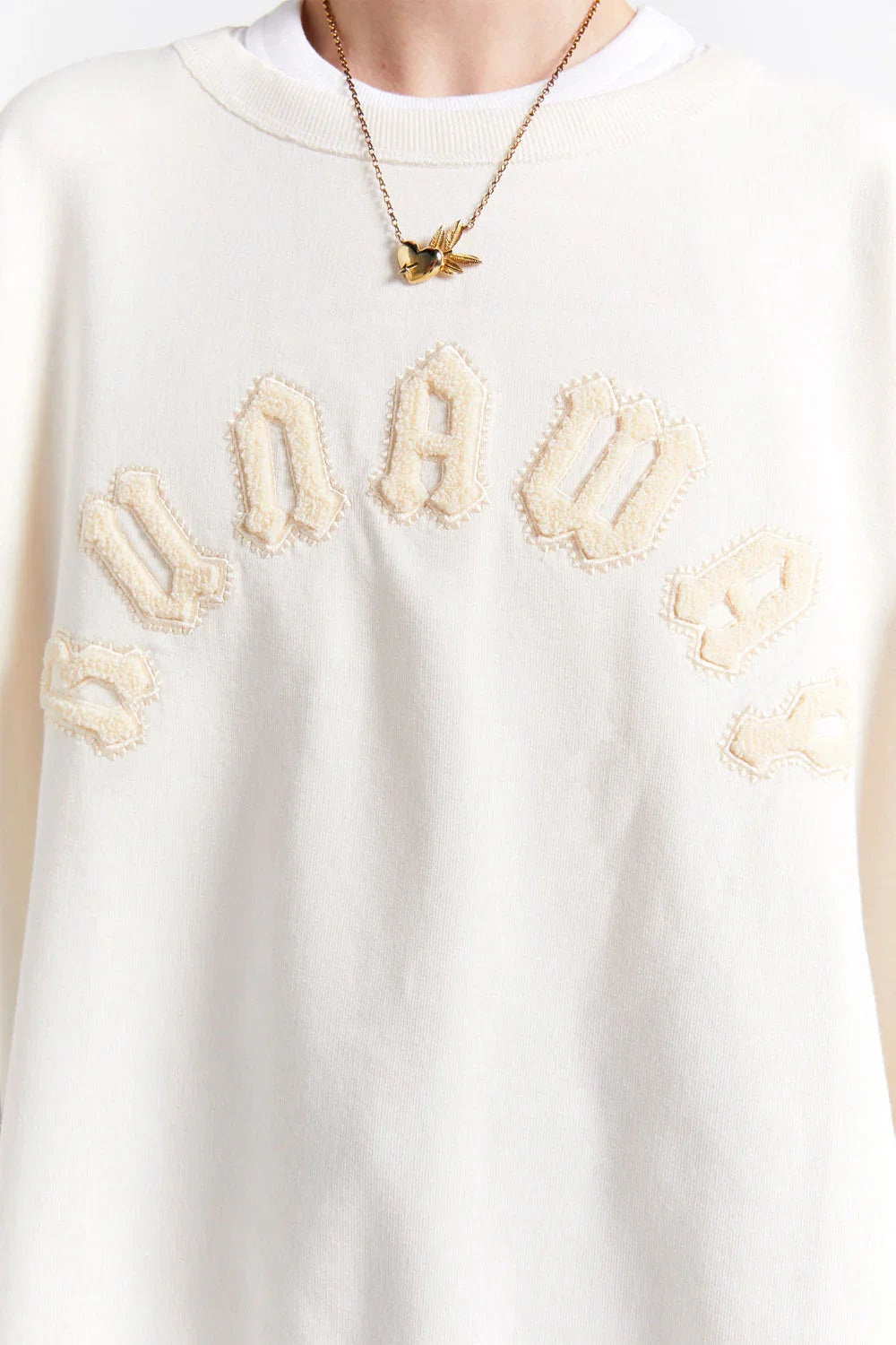 KAREN WALKER // Runaway Arch Organic Cotton Sweatshirt ECRU