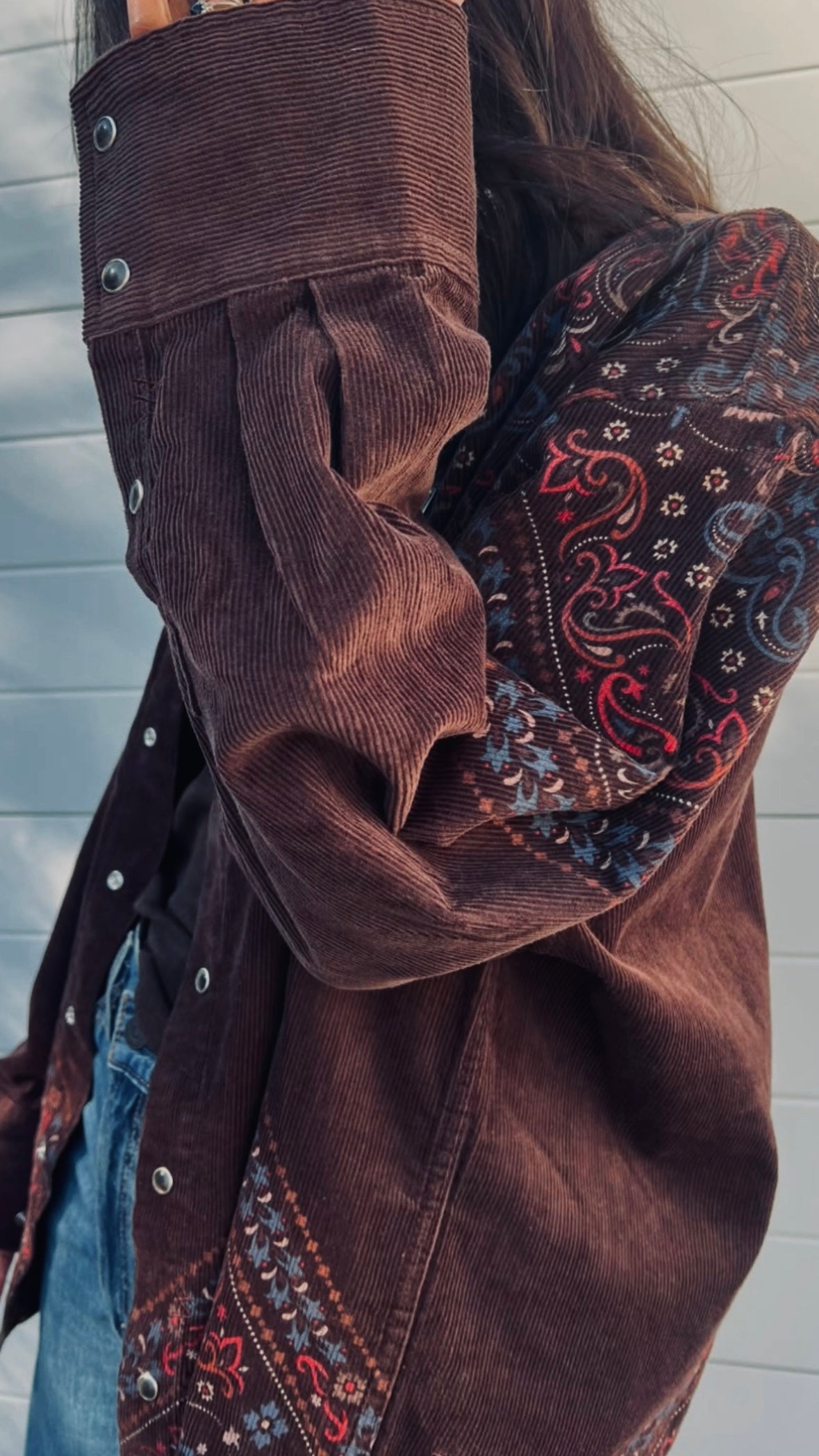 Astra Shirt Folk Bandana BROWN