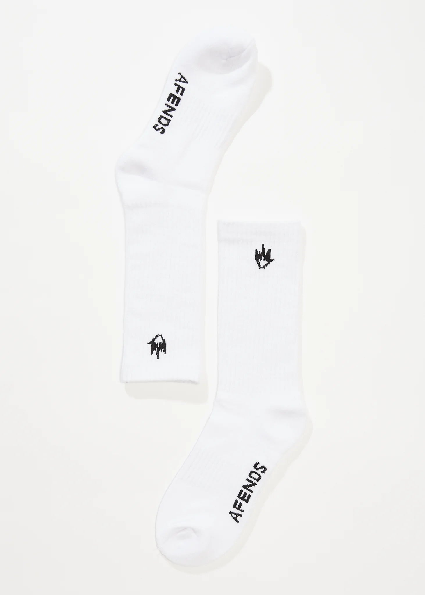 AFENDS // Flame Socks 3 Pack WHITE