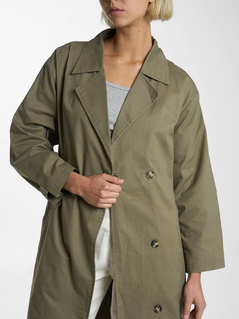 THRILLS // Adrianna Trench Coat ALOE