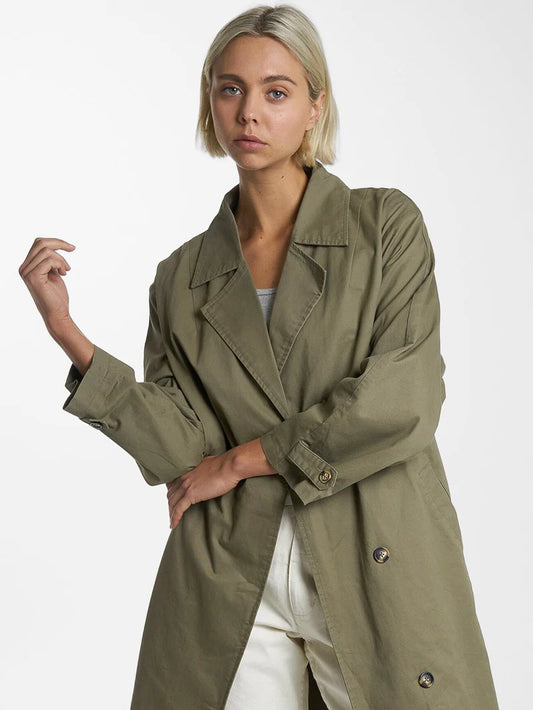 THRILLS // Adrianna Trench Coat ALOE