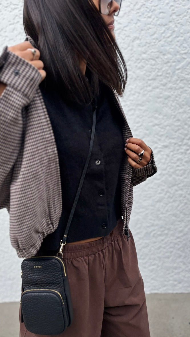 Solana Wool Jacket BROWN BLACK CHECK