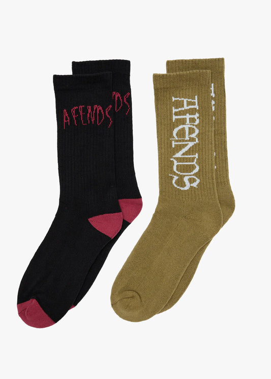 AFENDS // Seeing Double Socks 2Pack