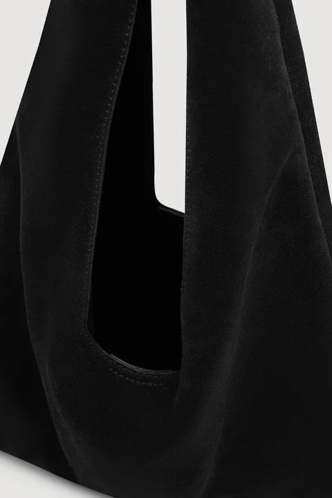 Willow Suede Hobo Bag BLACK