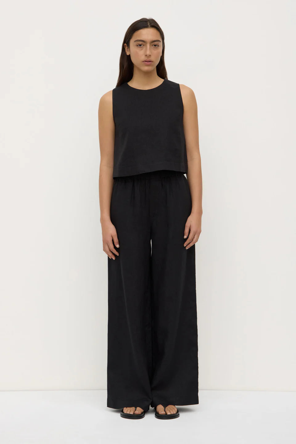 Everyday Linen Pant BLACK