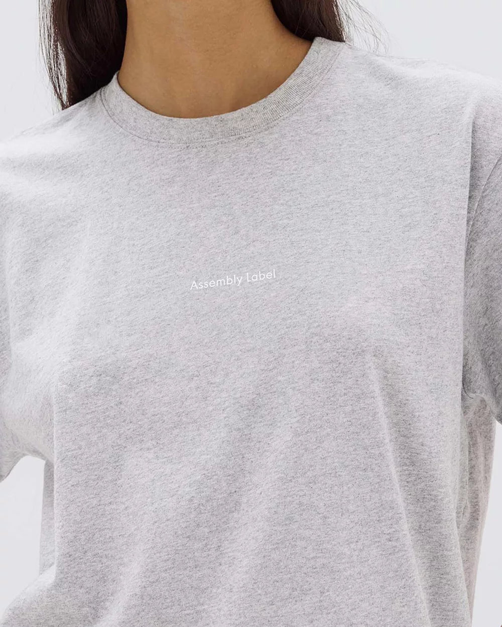 ASSEMBLY LABEL // Atelier Logo Tee True HEATHER GREY MARLE