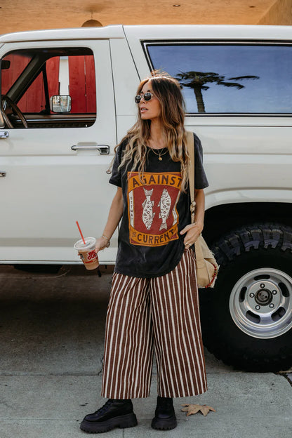 OTTWAY // Against the Current Tee WASHED BLACK