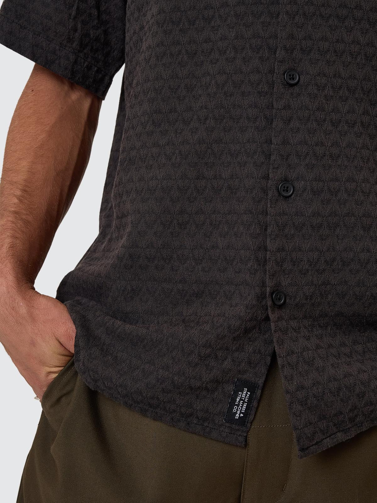 THRILLS // Airborne Bowling Shirt TURKISH COFFEE