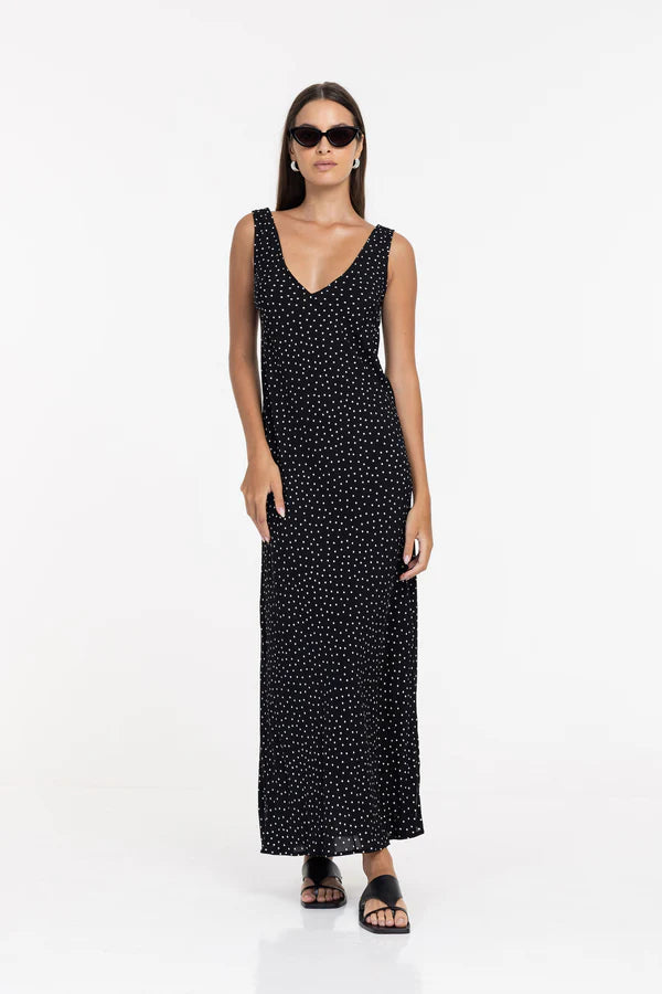 BLAK // Alexandria Dress BLACK WHITE SPOT