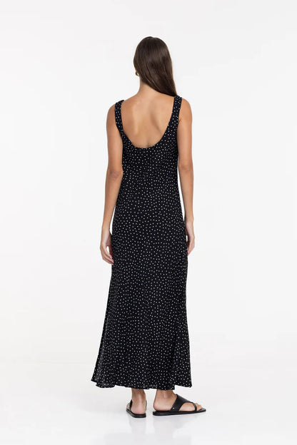 BLAK // Alexandria Dress BLACK WHITE SPOT