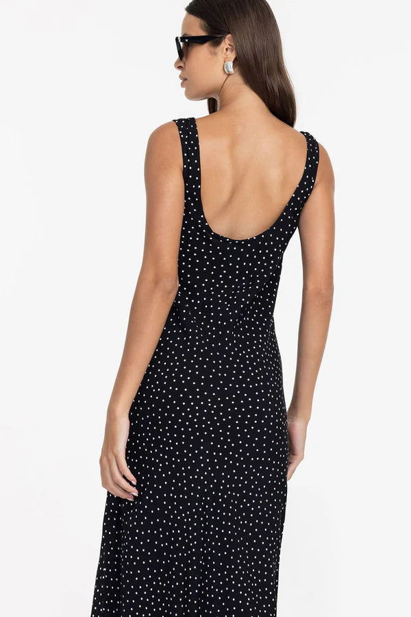 BLAK // Alexandria Dress BLACK WHITE SPOT