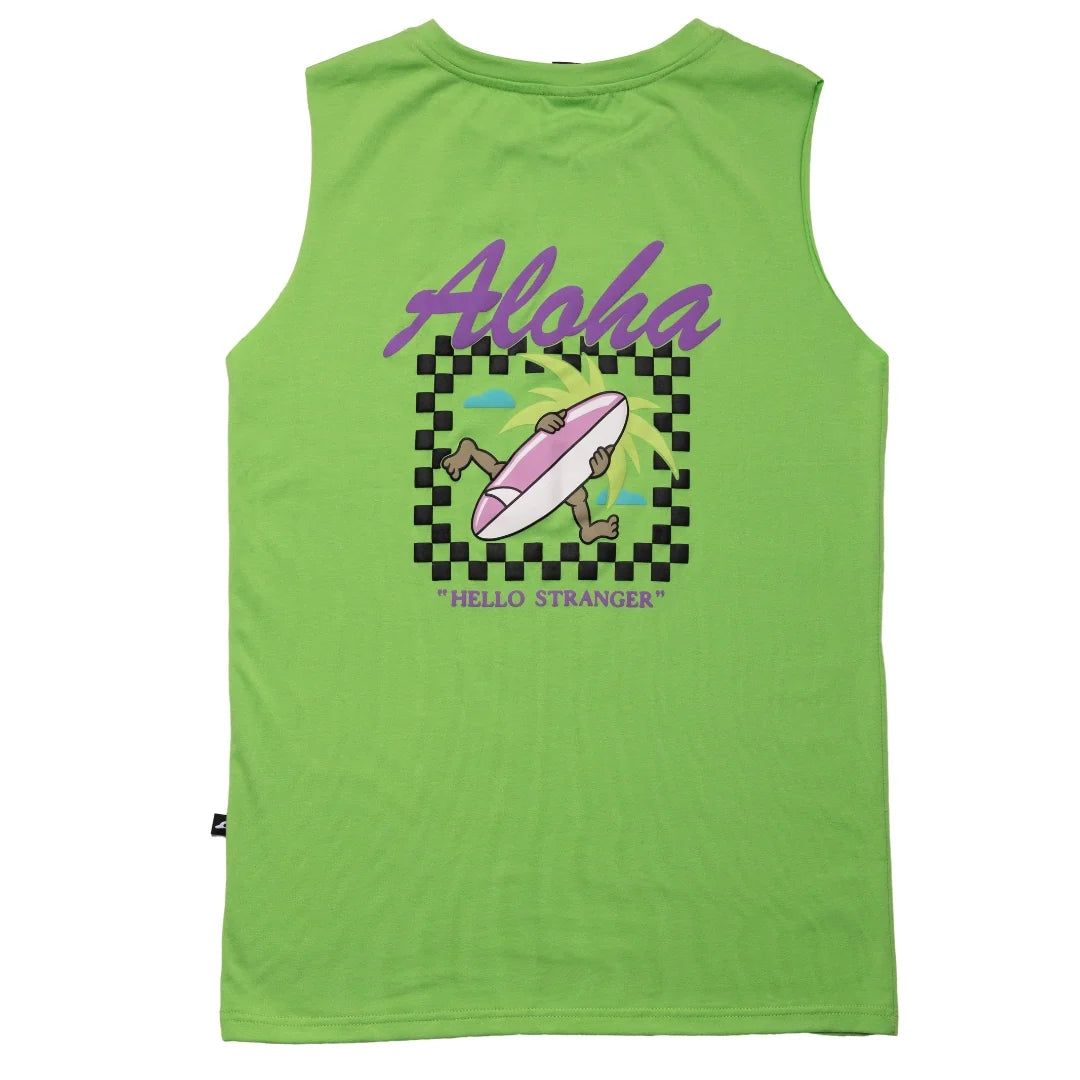 Aloha Muscle Tee LIME