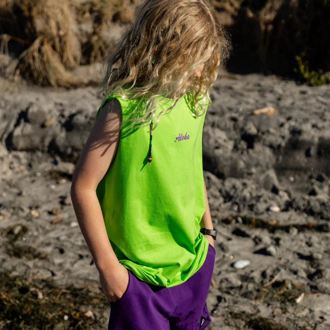 Aloha Muscle Tee LIME