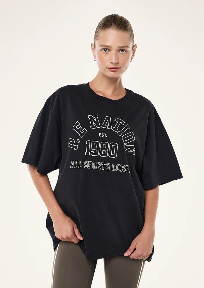 P.E NATION // Altitude Tee WASHED BLACK