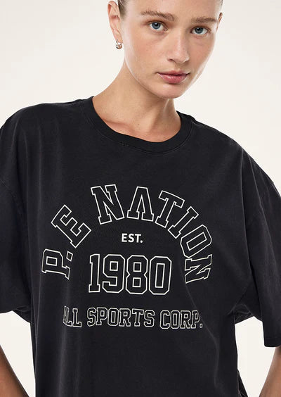 P.E NATION // Altitude Tee WASHED BLACK