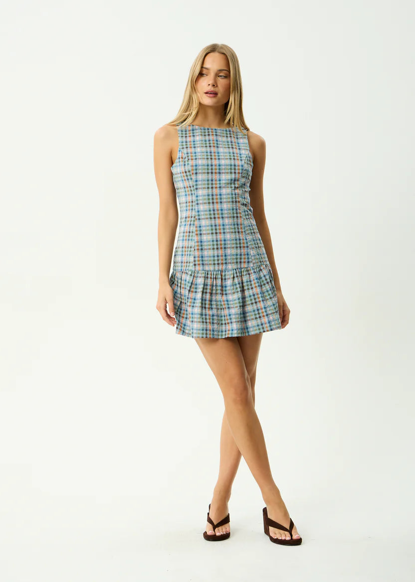 AFENDS // Amelie Check Mini Dress MULTI