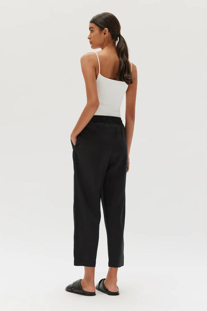 ASSEMBLY LABEL // Ami Linen Pant BLACK
