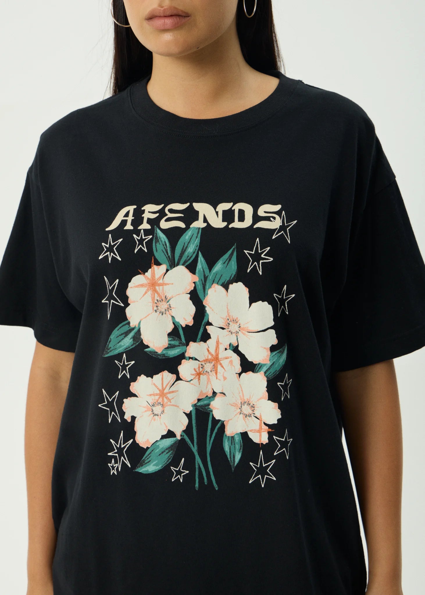 AFENDS // Anouk OS Tee BLACK