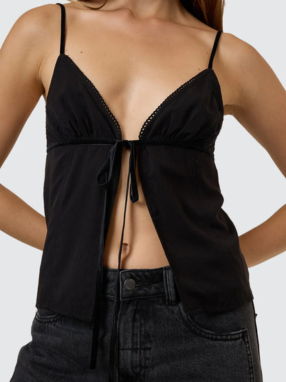 THRILLS // Asher Tie Top BLACK