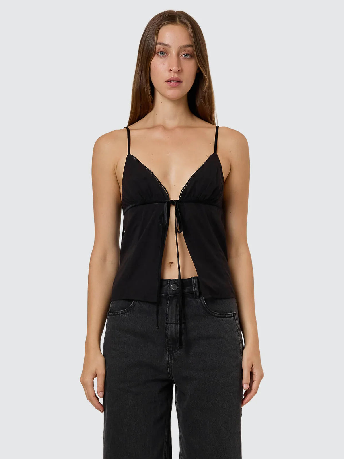 THRILLS // Asher Tie Top BLACK