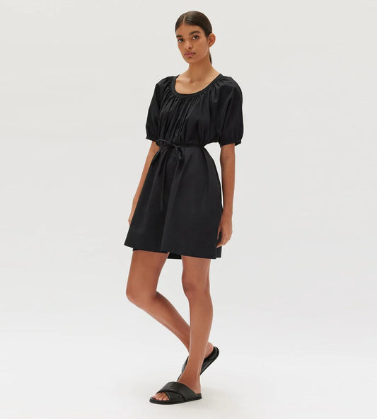 ASSEMBLY LABEL // Mathilde Poplin Dress BLACK