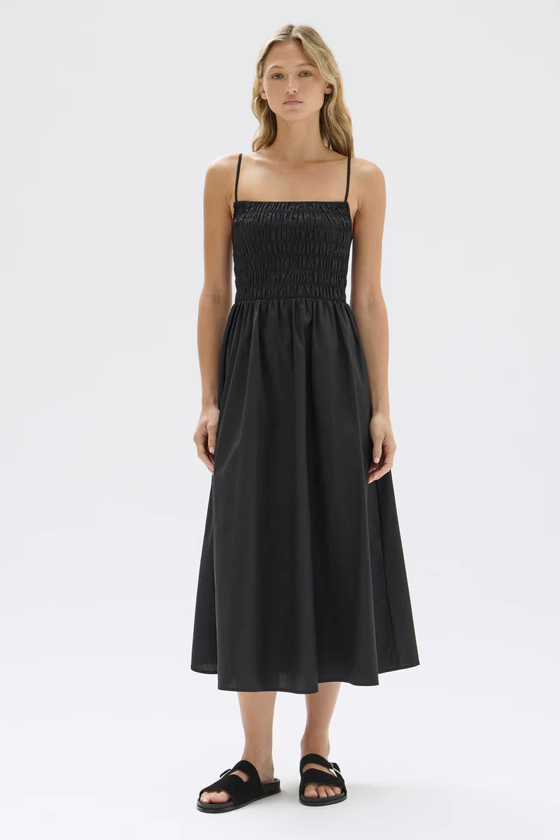 ASSEMBLY LABEL // Aubrey Rouched Dress BLACK
