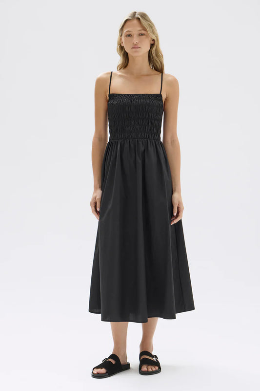 ASSEMBLY LABEL // Aubrey Rouched Dress BLACK