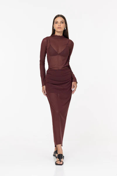 BLAK // Avelina Skirt MAROON