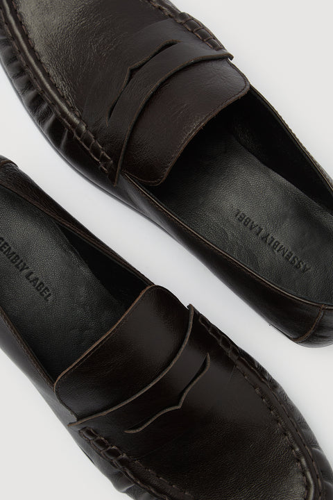 ASSEMBLY LABEL // Avenue Leather Loafer CRINKLE UMBER