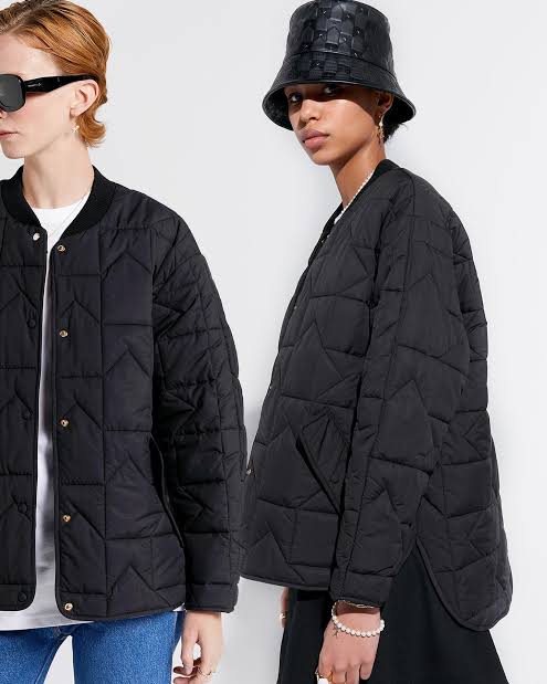 KAREN WALKER // Quilted Monogram Jacket BLACK