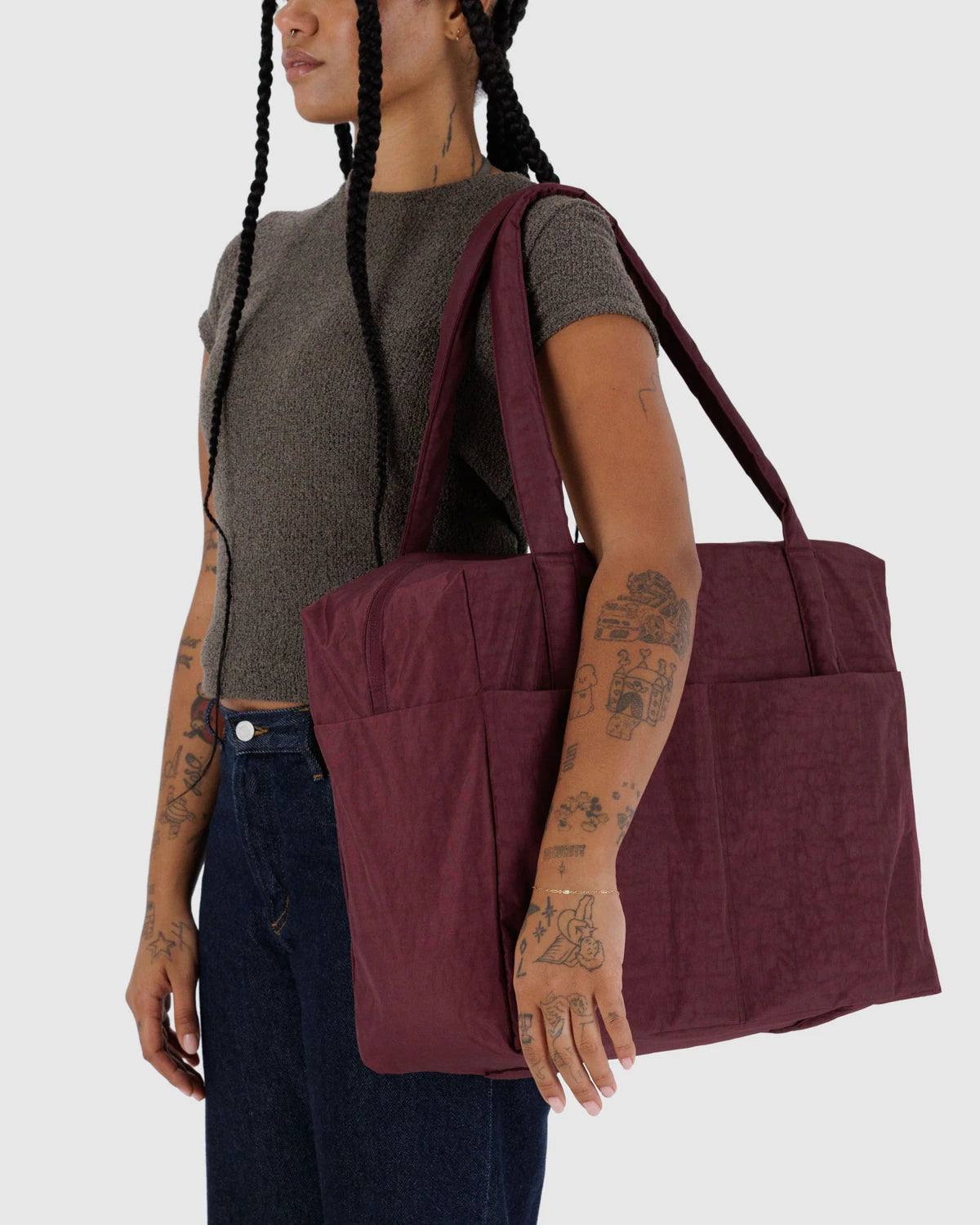 BAGGU // LARGE Cloud Carry-on MAHOGANY