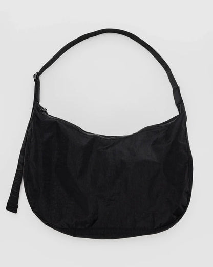BAGGU // LARGE Nylon Crescent Bag BLACK