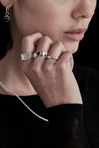 SGC // Band Of Hearts Ring ONYX
