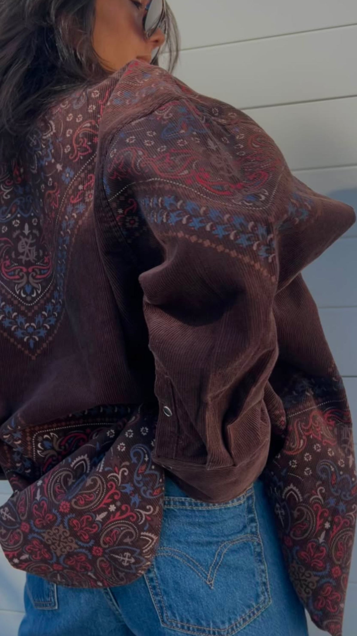Astra Shirt Folk Bandana BROWN