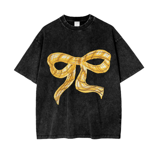 MAKU // Big Bow Tee Oversized ACID WASH