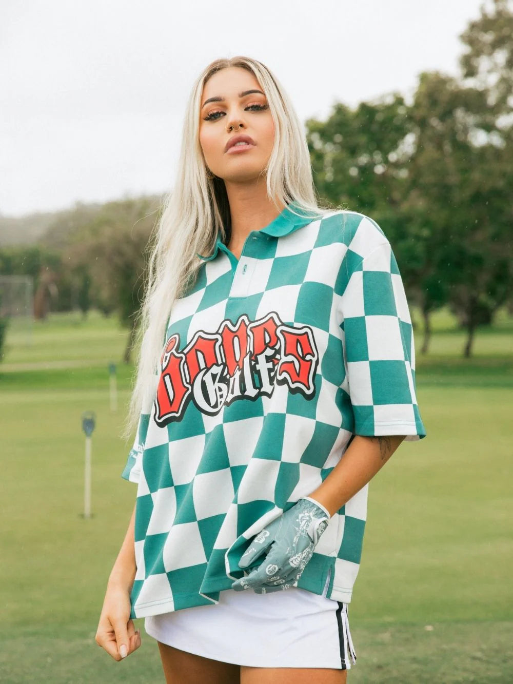 BILLY BONES // 19th Hole Check Polo GREEN