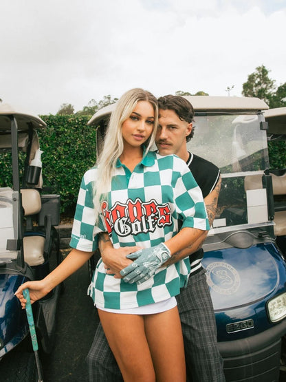 BILLY BONES // 19th Hole Check Polo GREEN