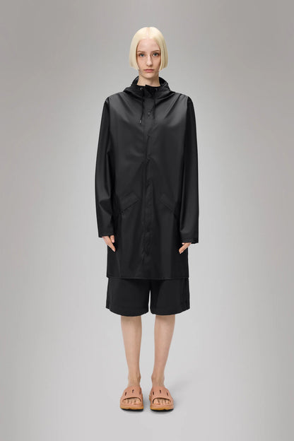 RAINS // UNISEX Long Jacket BLACK